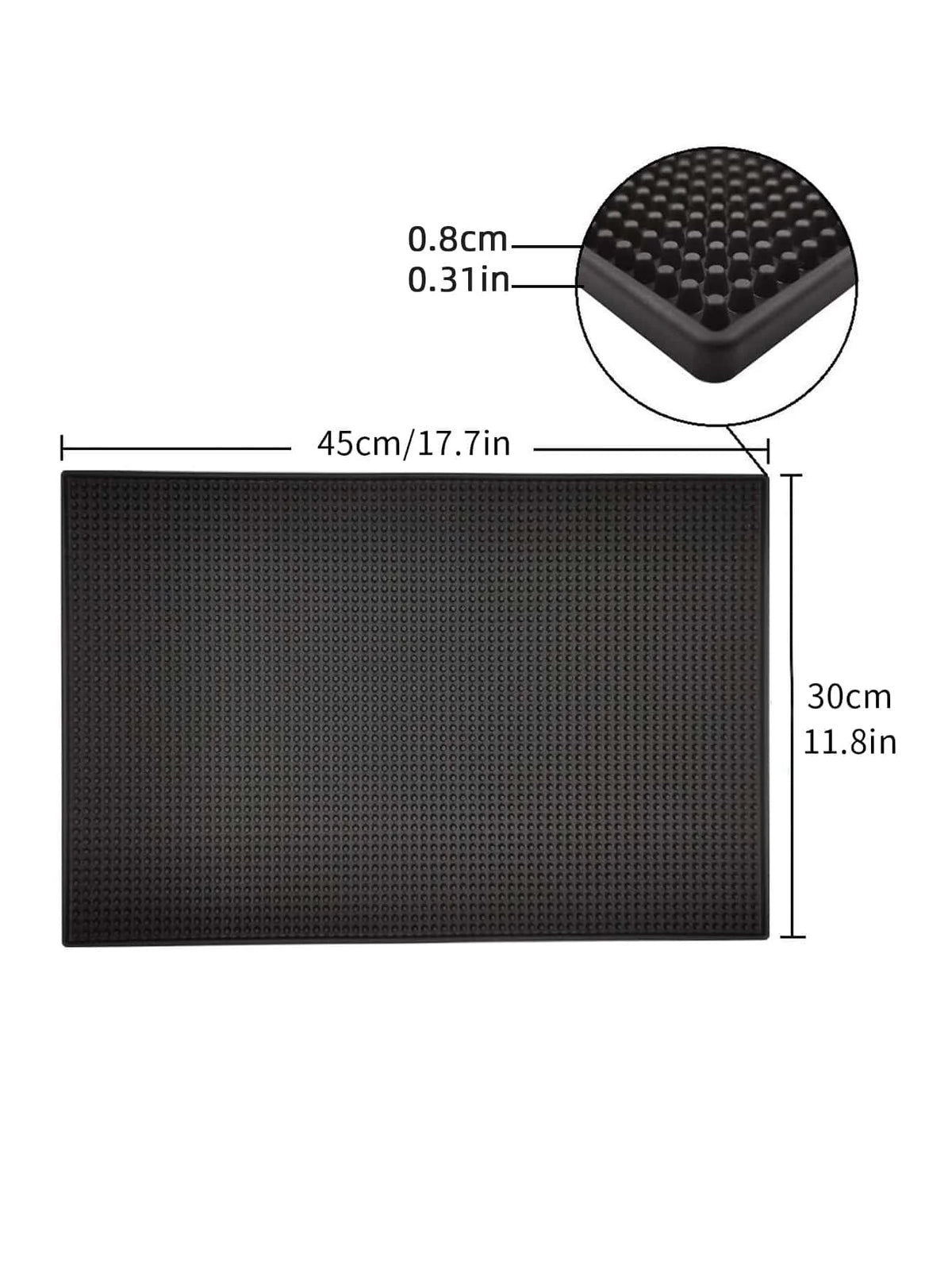 Leeseph Bar Mat Rubber Dish Drying Mat Non