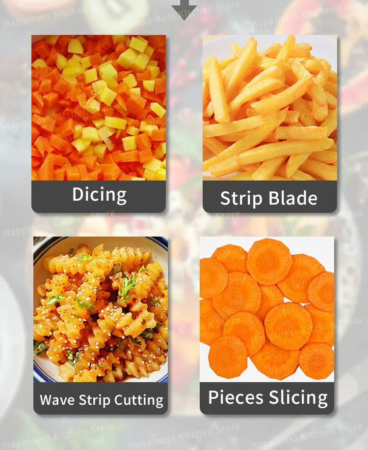 Commercial Electric Vegetable Cutter Wave Potato Slicer Large