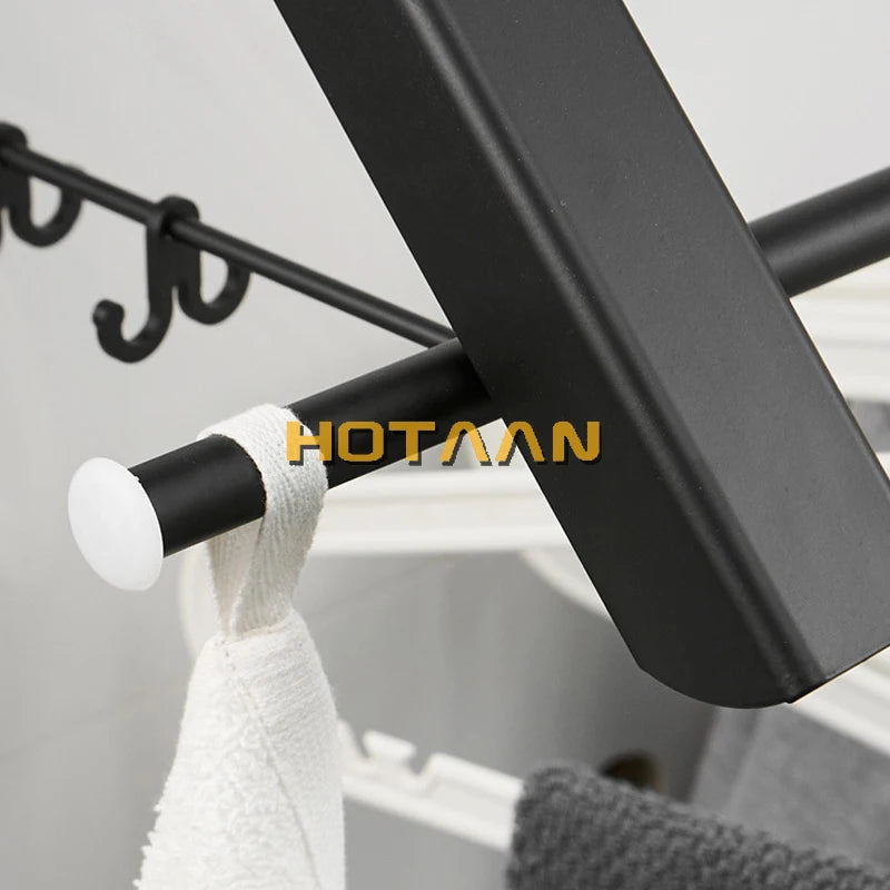Wall Mounted Folding Clothes Drying Rack Aluminum Space