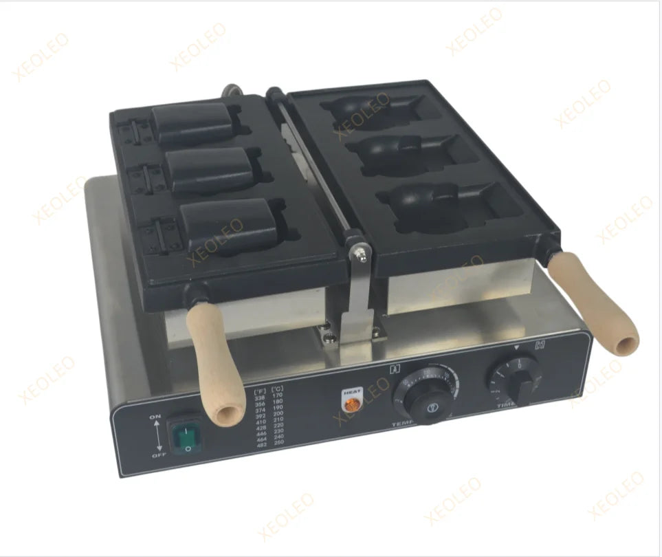 Xeoleo Electric Cartoon Kitty Cat Waffle Machine 1800w