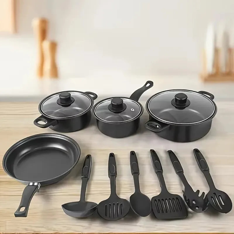 13-Piece Featuring Nonstick Induction Pots Frying Pan Cooking