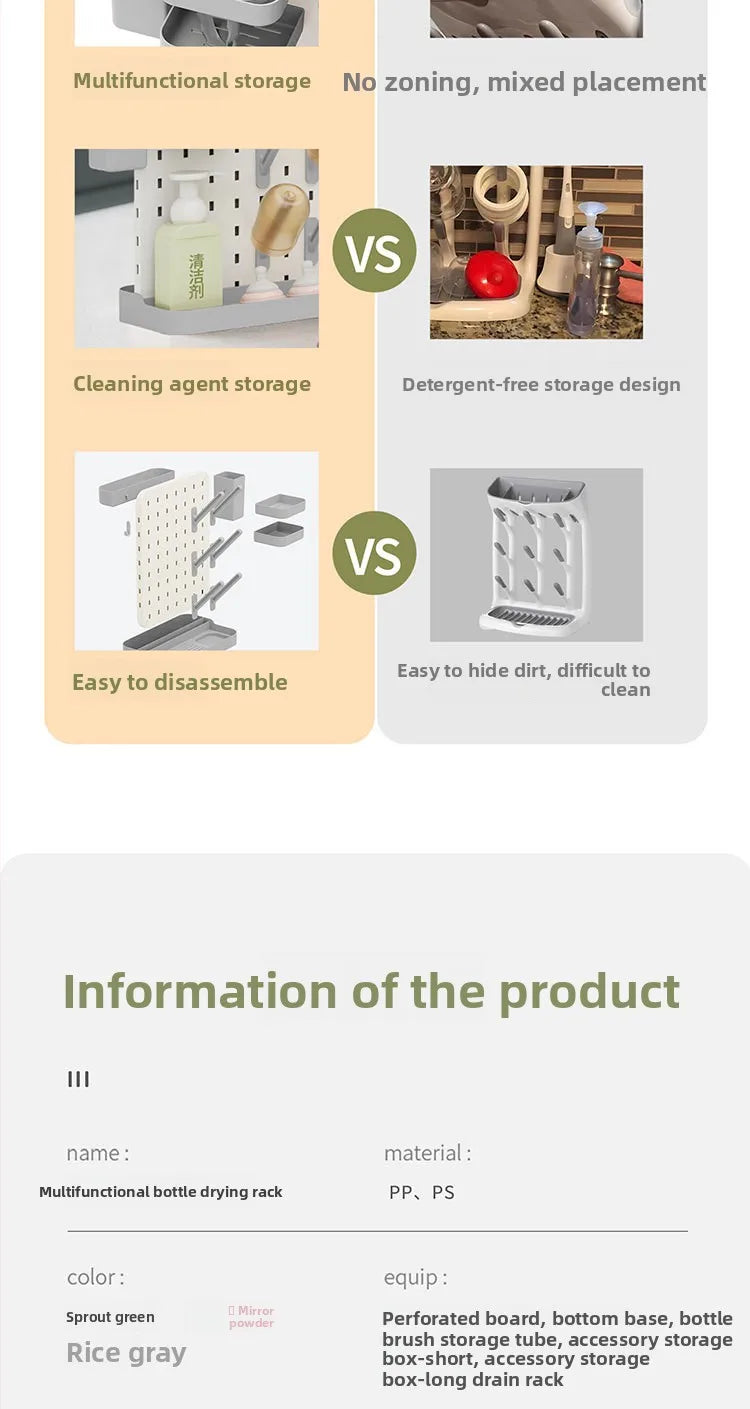 Baby Bottle Drying Rack Vertical Bottle Dryer Rack