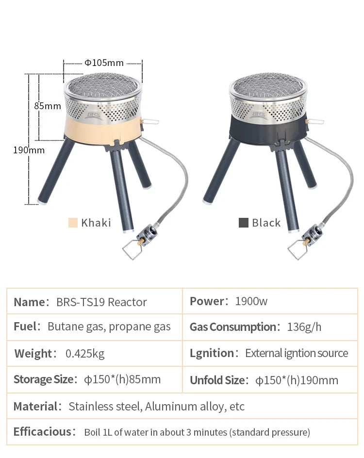 Brs-Ts19 Reactive Stack Heat Cooking System Pot/Jet Burner