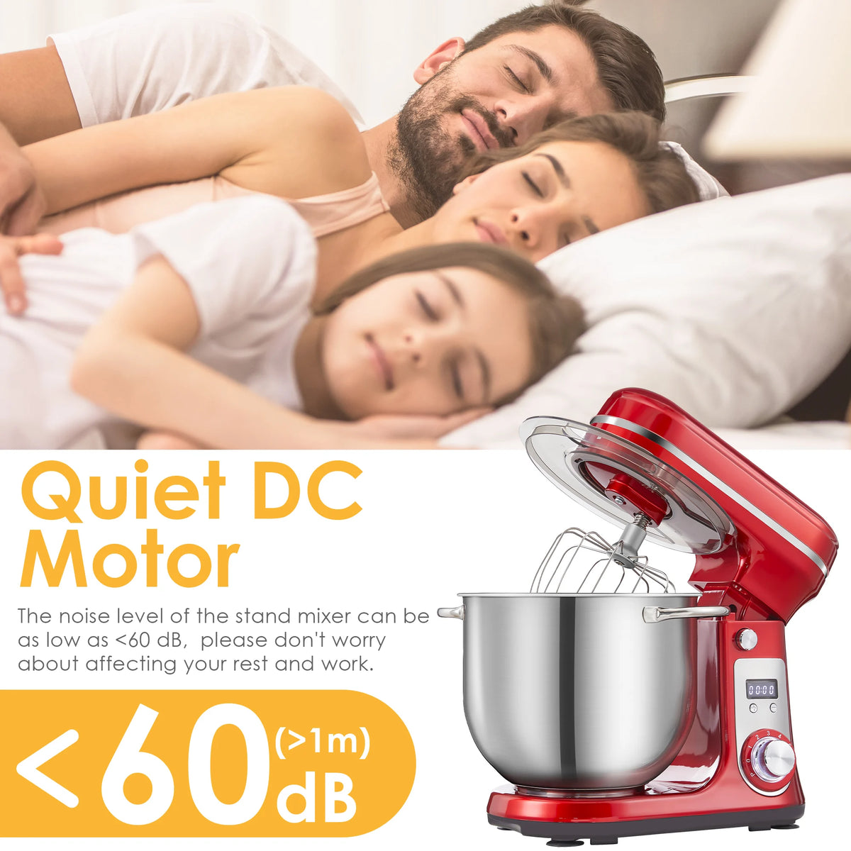 Biolomix 6-Speed Food Stand Mixer 1200w Dc Quiet