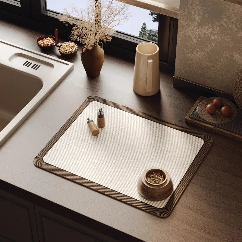 Minimalist Premium Counter Drying Mat Solid Color Quick-Dry