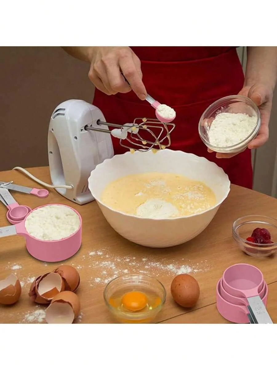 8pcs Measuring Cups & Spoons Stackable Nesting Measure