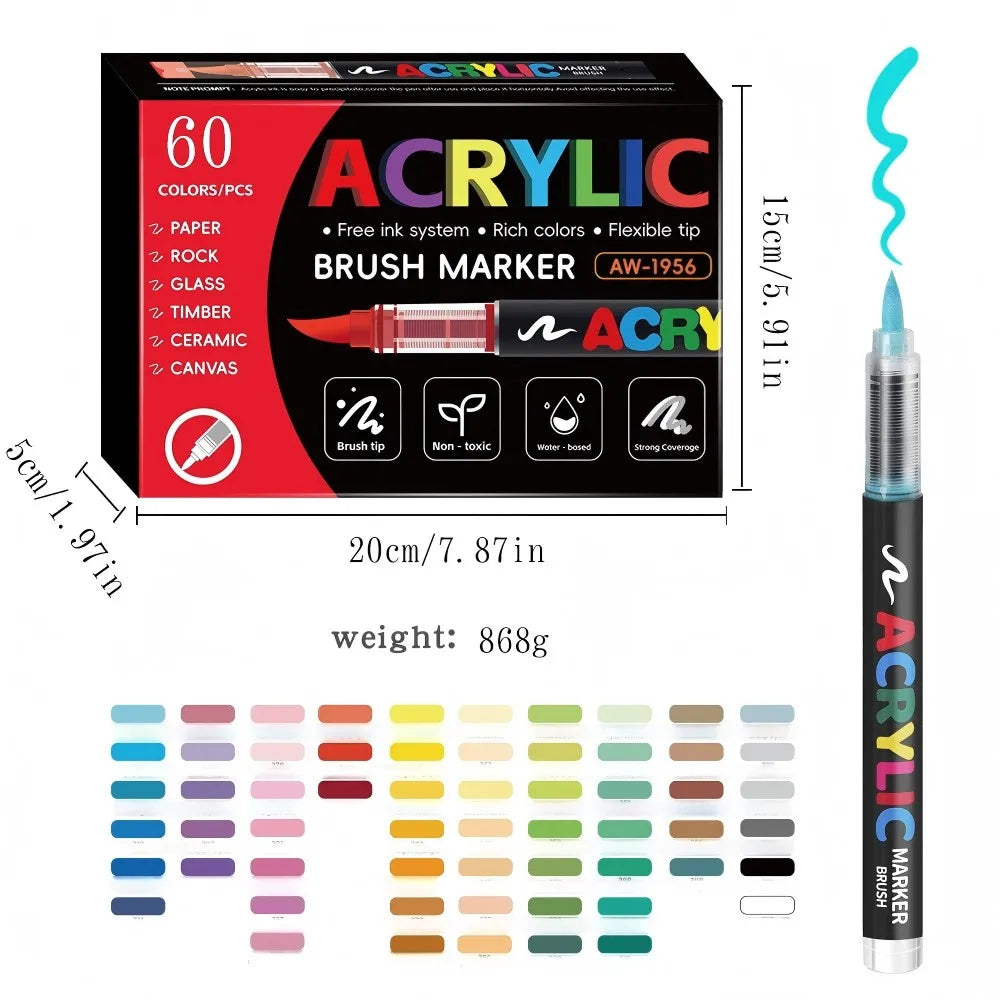 12-418 Colors Brand Upgrade Soft Brush Tip Acrylic