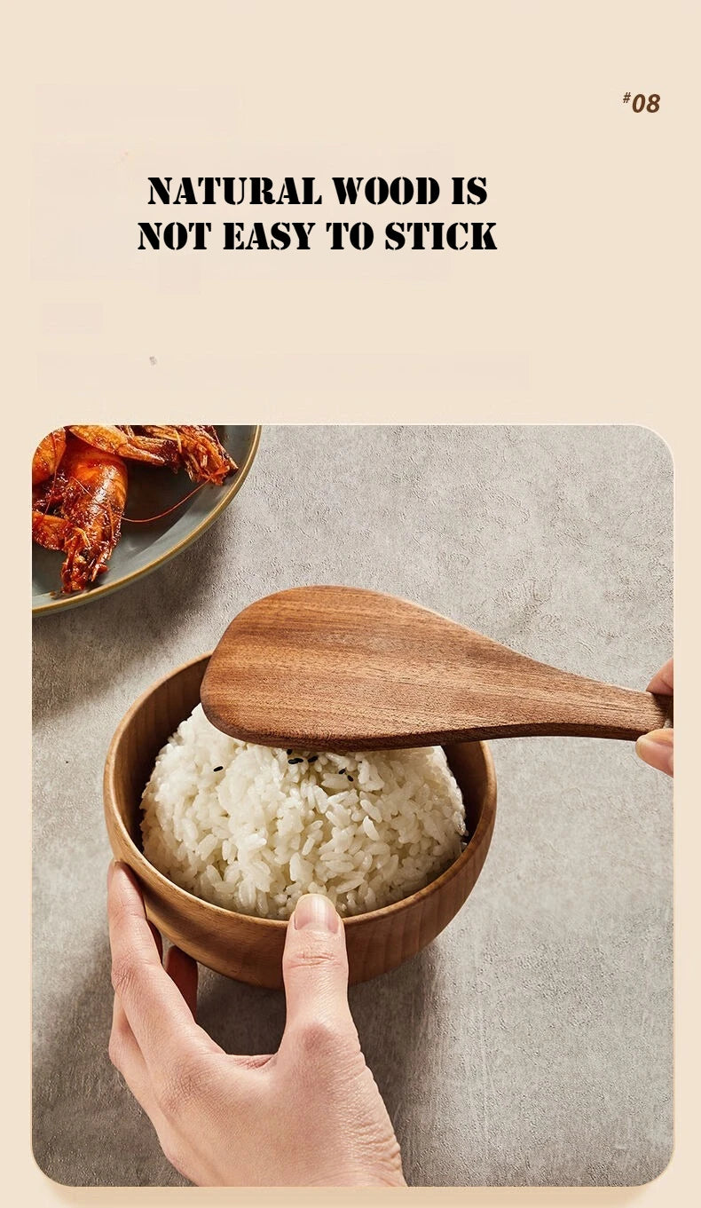 Cooker King Ebony Wood Cooking Non-Stick Pan Spatula