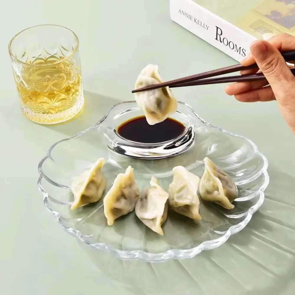 Transparent Shell Dish Vinegar Discs Creative Dumpling Plate