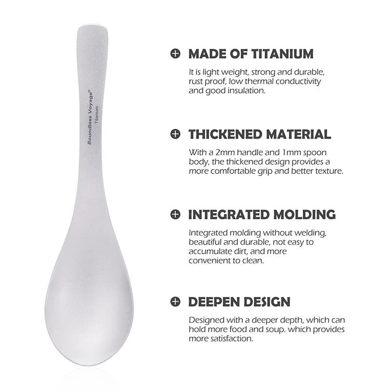 Boundless Voyage Titanium Spoon Carry Bag Outdoor Flatware