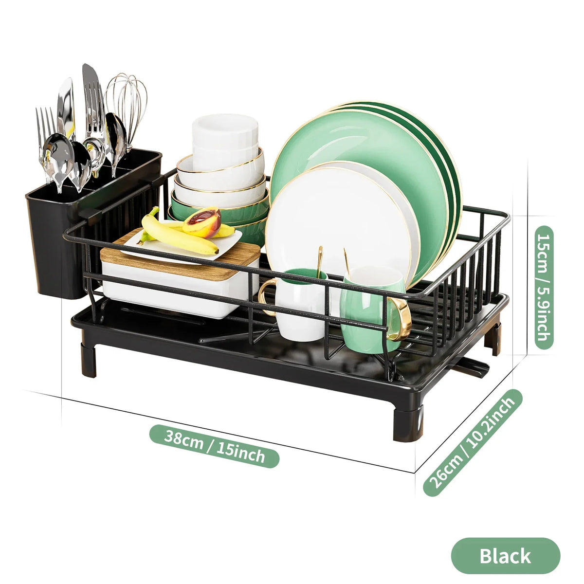 Dish Drying Rack Cutlery Rack Drain Tray Drip