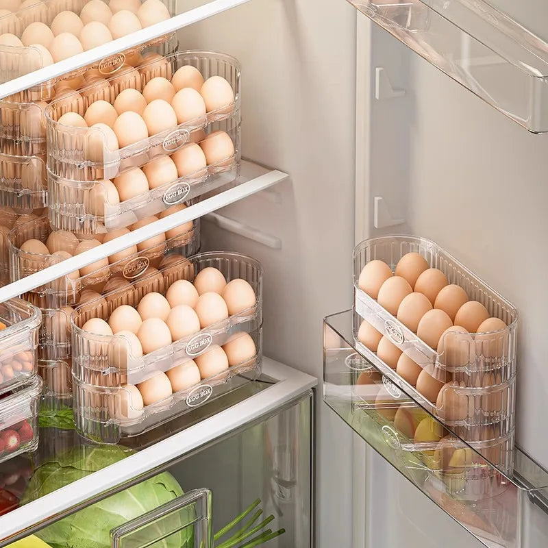 1/2/3pcs Space-Saving Egg Organizer Container Desk Organizer 10