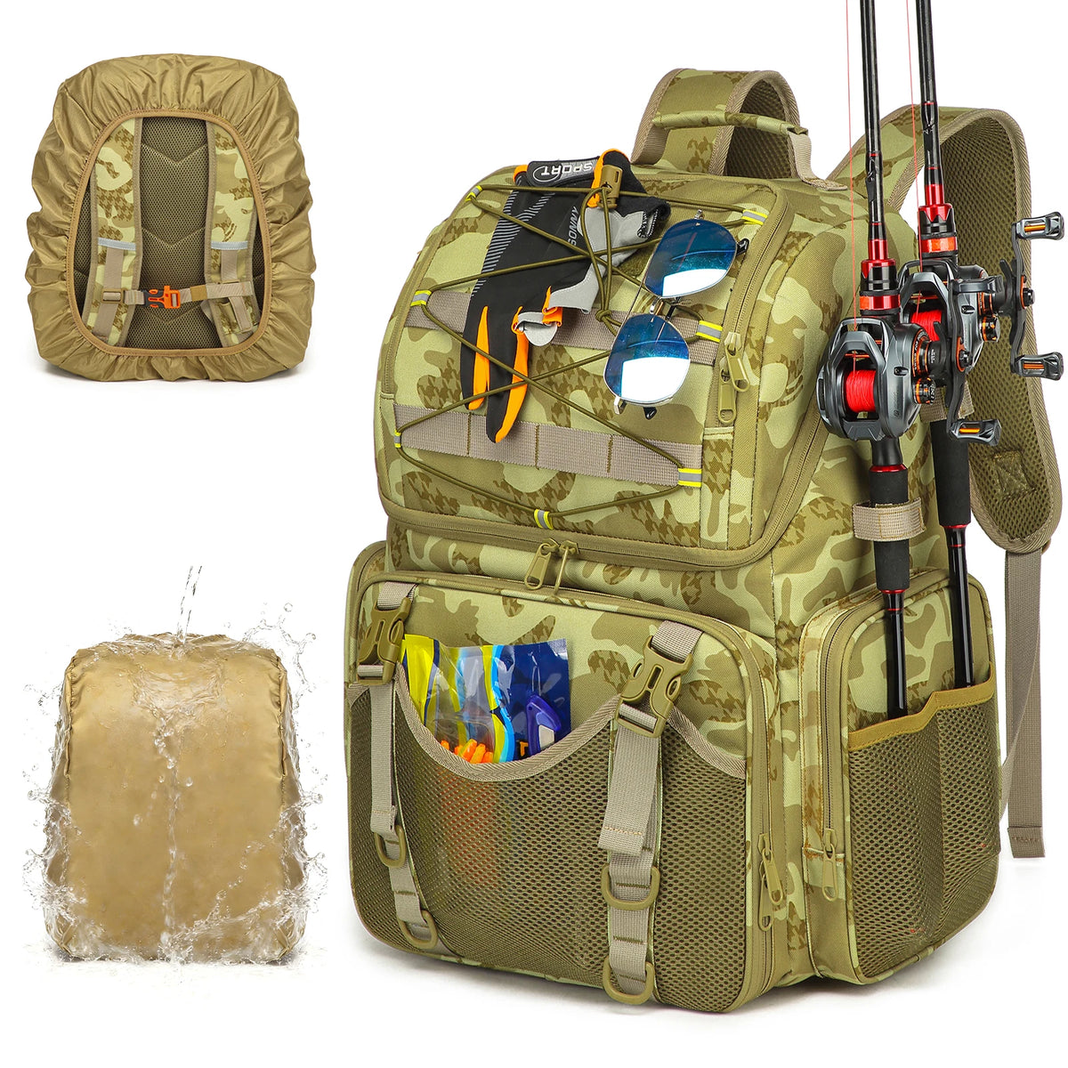 45l Fishing Backpack Cooler Fishing Tackle Storage Bag