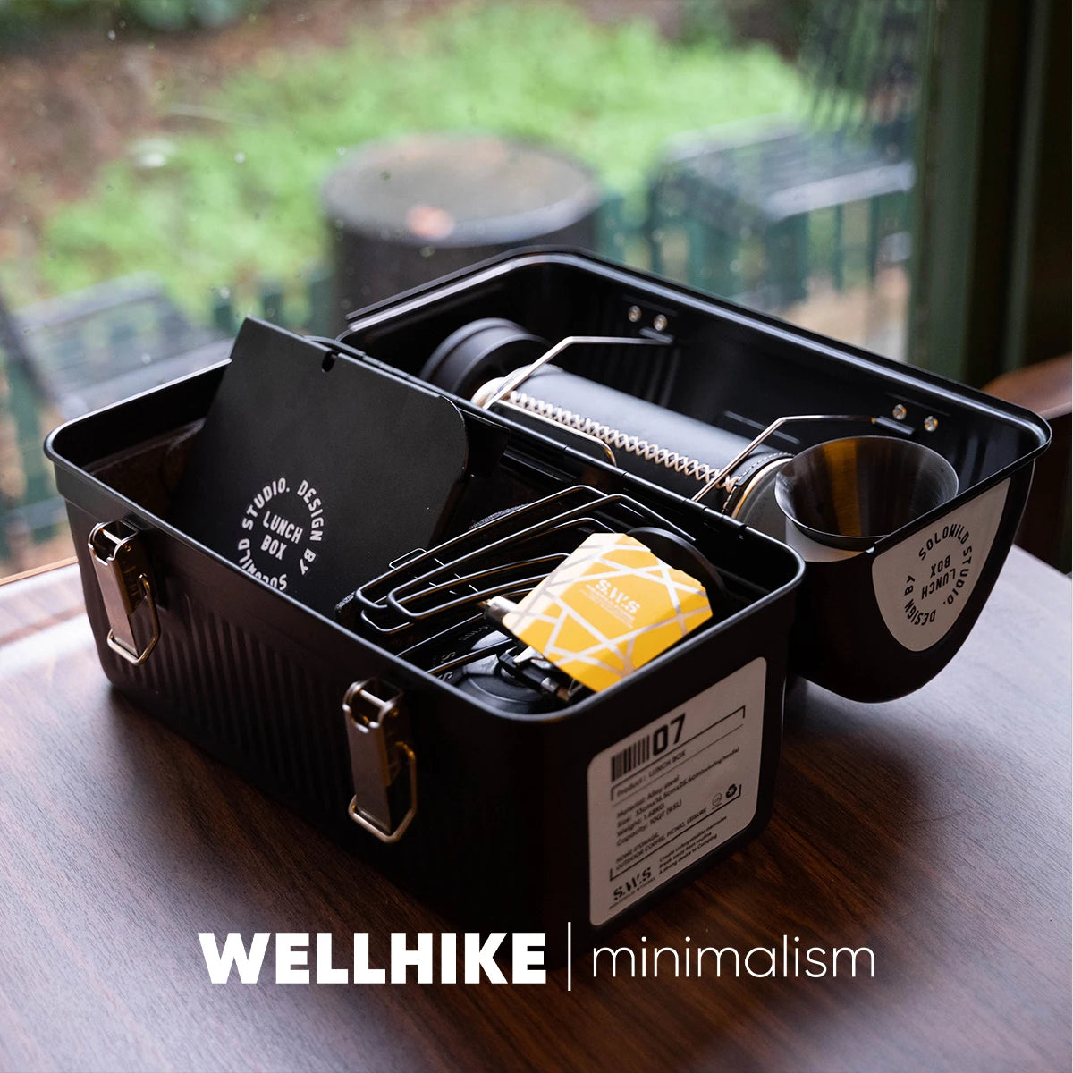Wellhike- Outdoor Lunch Box Metal Table Tactical Camping