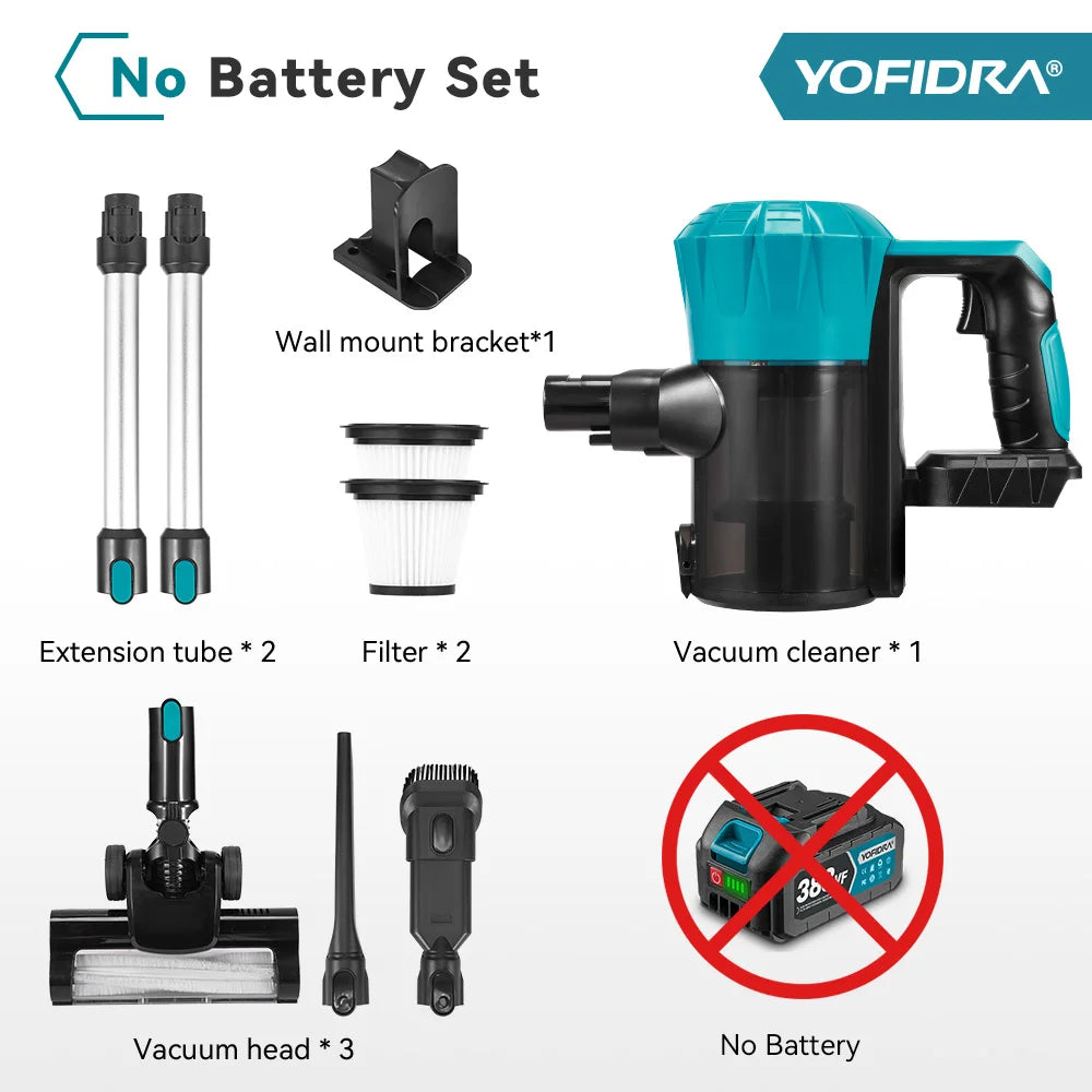 Yofidra 1800w Brushless Vacuum Cleaner 30kpa 5l Powerful
