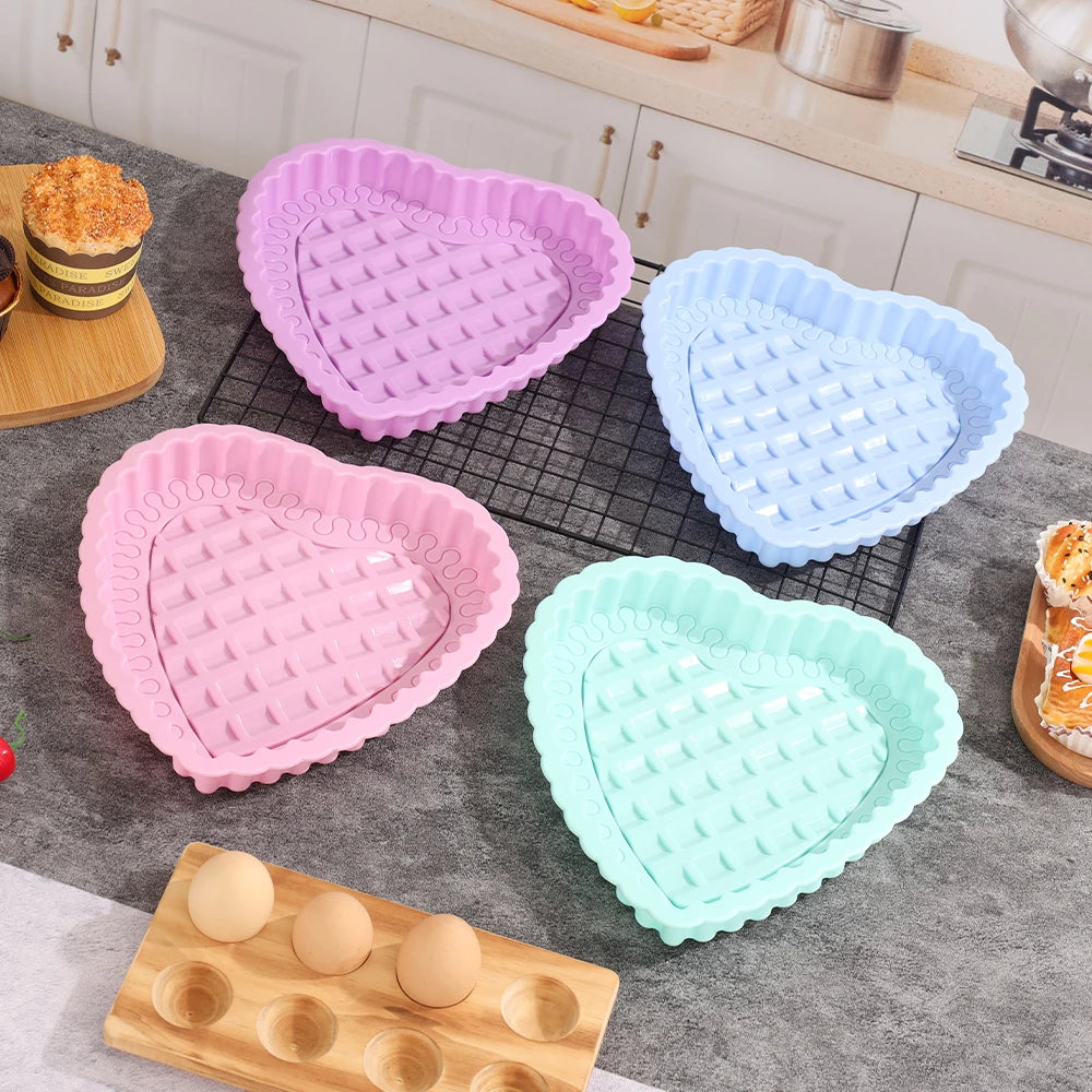 Heart Shaped Cake Pan Silicone Cake Mold Baking