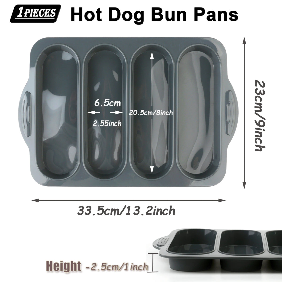 Silicone Long Strip Dog French Baguette Baking Tray