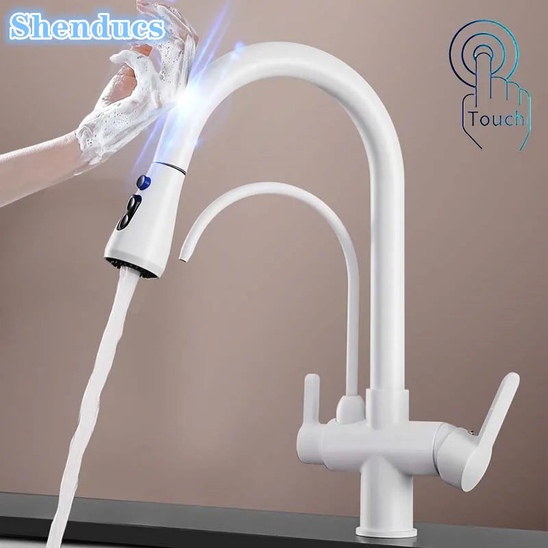 White Touch On Filter Faucets Ways Cold Pure