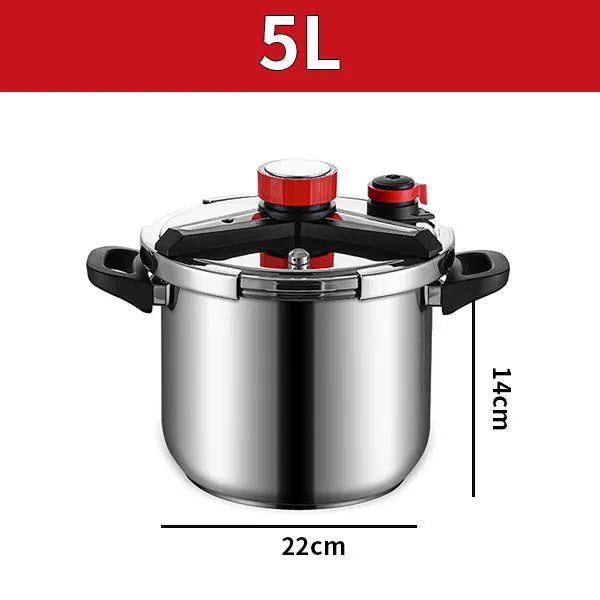 5/7l Stainless Steel Pressure Cooker Glass Lid Explosion
