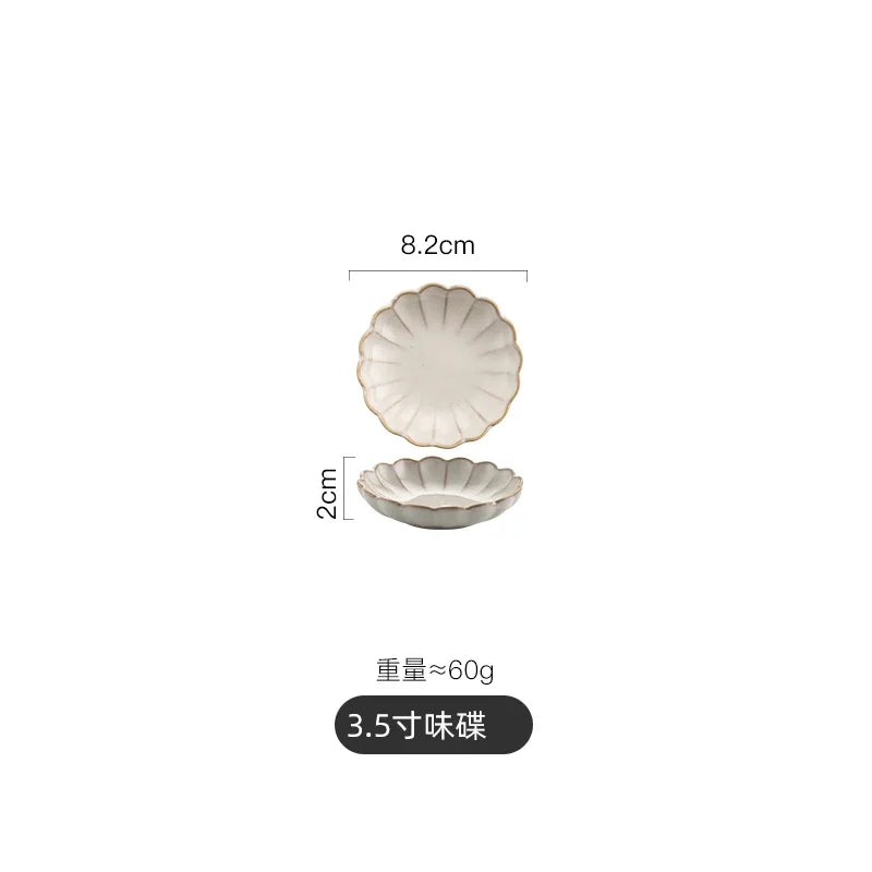 Nordic White Bowls Dinner Plates Ceramic White Glaze