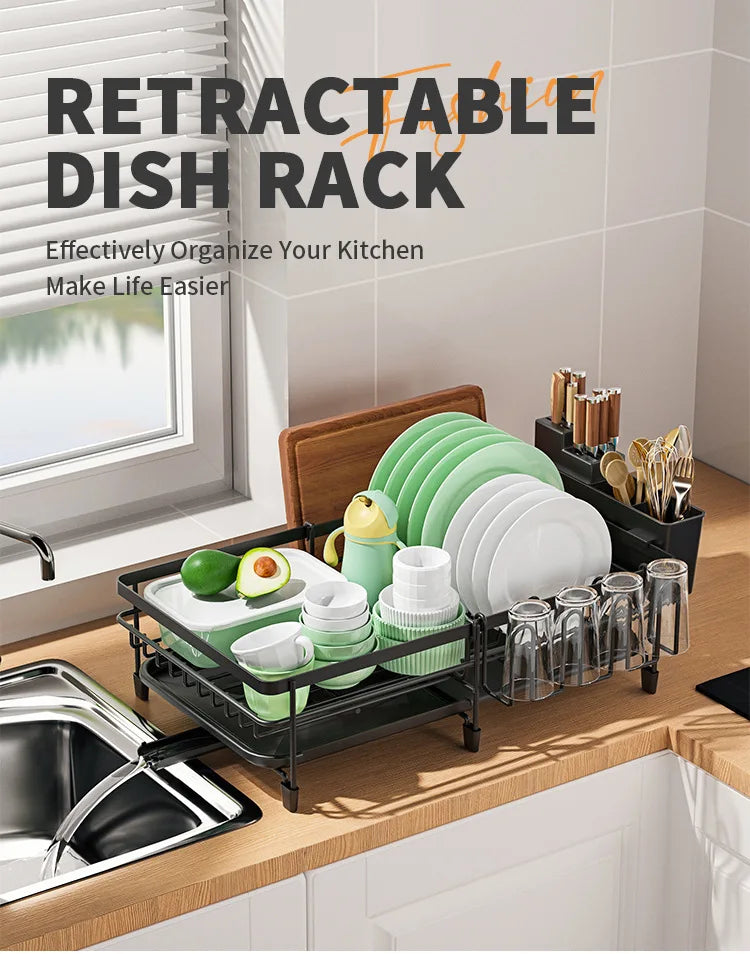 Dish Drying Rack Dish Rack Drainboard Expandable Dish