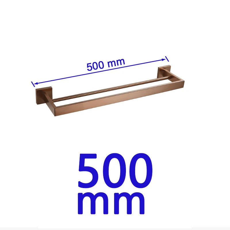 Brushed Rose Gold Bathroom Hardware Square Bath Toilet