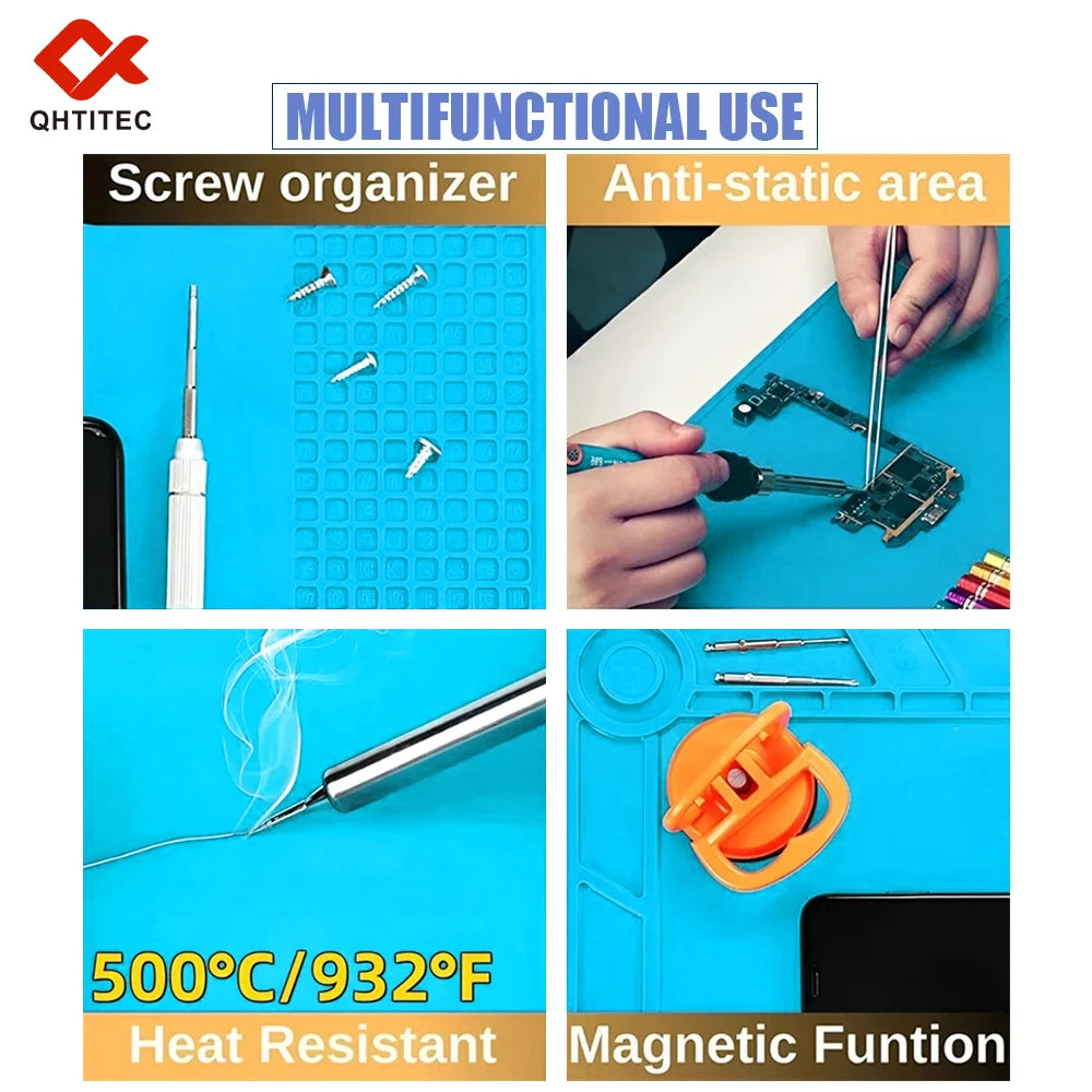 Anti-Static Esd Soldering Silicone Mat Heat-Resistant Work Pad