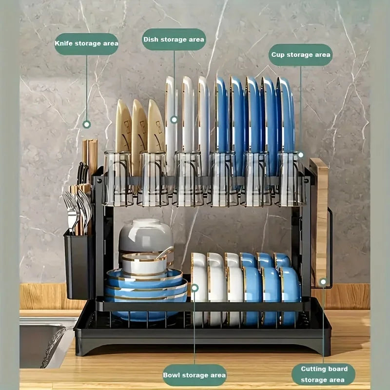 Tier Tier Dish Drying Rack Counter Dish Drainers