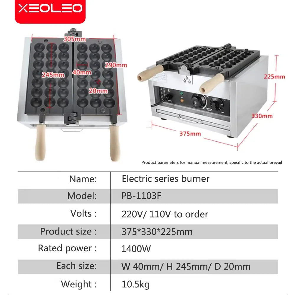 Xeoleo Electric Waffle Maker 1400w Candied Haws Skewer