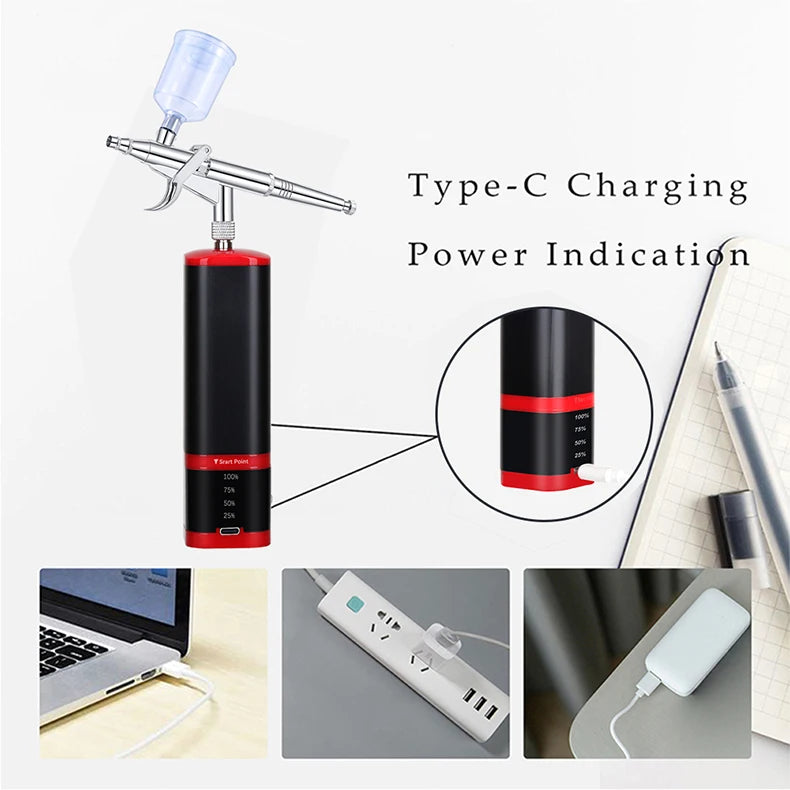 Tm100-116w Professional Mini Airbrush Compressor Kit Cake