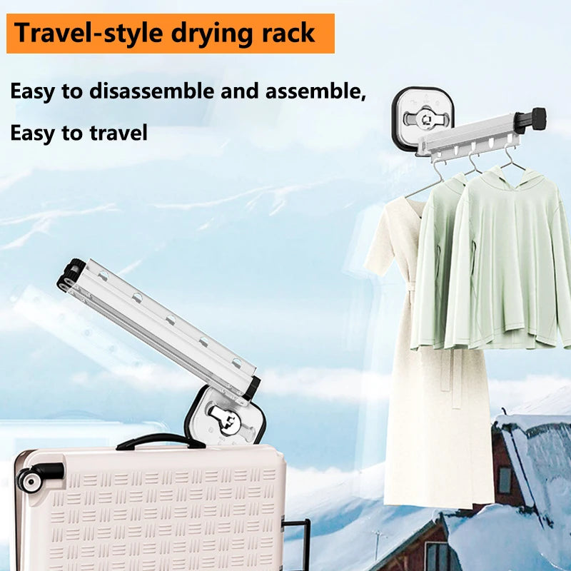 White No Punching Drying Rack Suction Cup Drying