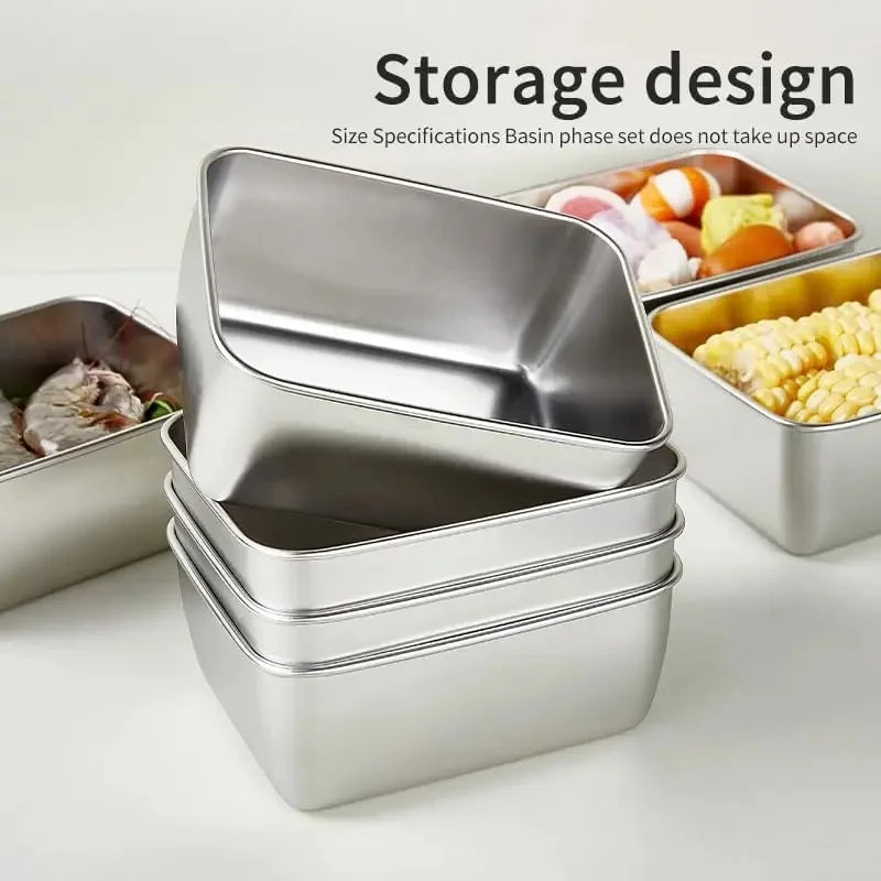 Stainless Steel Food Storage Container Lid - Airtight
