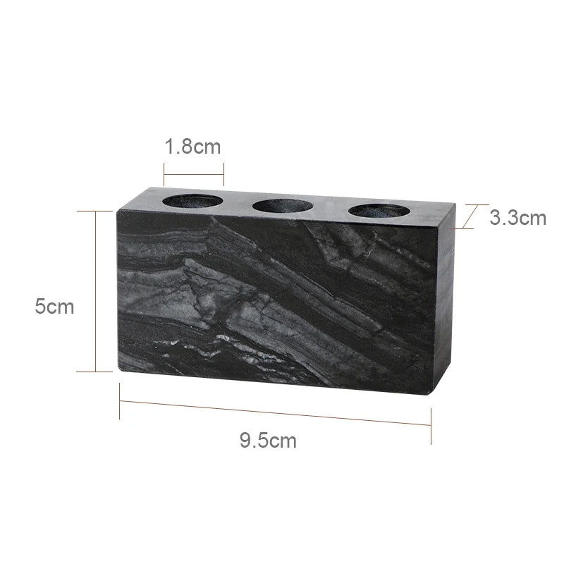 Black Natural Marble Stone Bathroom Luxury Toothbrush Holder