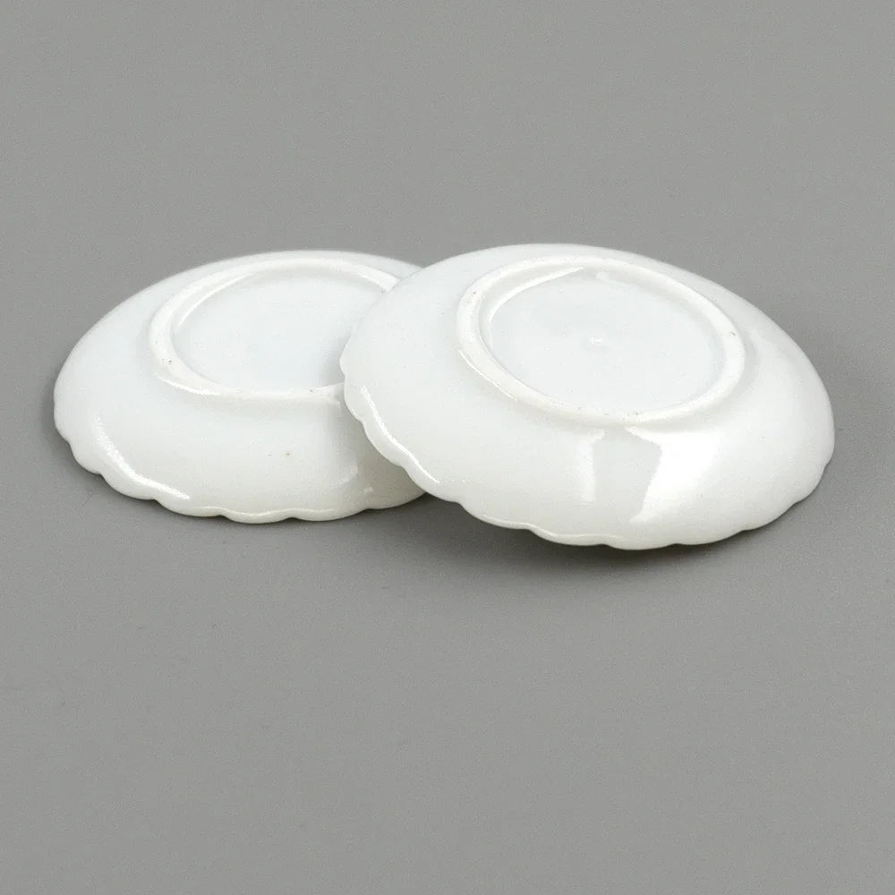 1pcs 1/12 Dollhouse Miniature Mini Ceramic Plate Simulation
