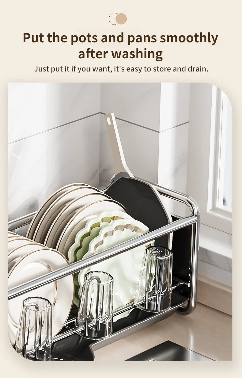 Dish Drying Rack Bowl Drainer Over Sink Drainer