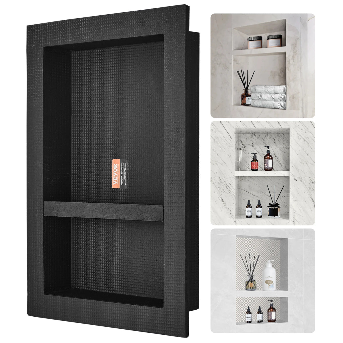 Succebuy Shower Niche Ready Tile Shelf Organizer Corners