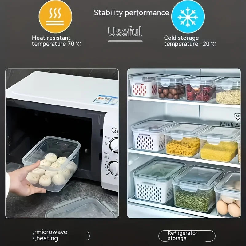 4pcs/Set Leak-Proof Food Storage Containers-Airtight Stackable
