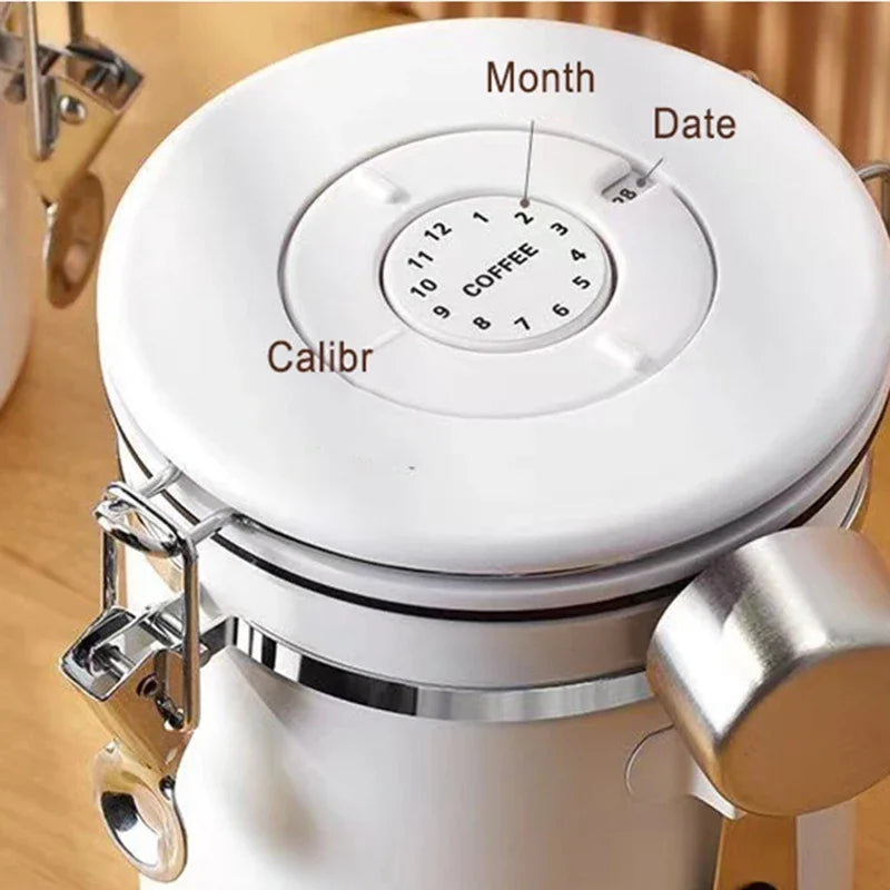 Large Capacity Coffee Beans Vacuum Storage Container Stainless