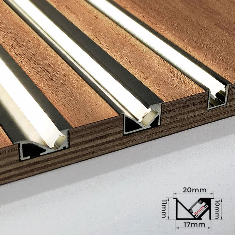 45degree Hidden Lighting Hard Bar Light Invisible Recessed