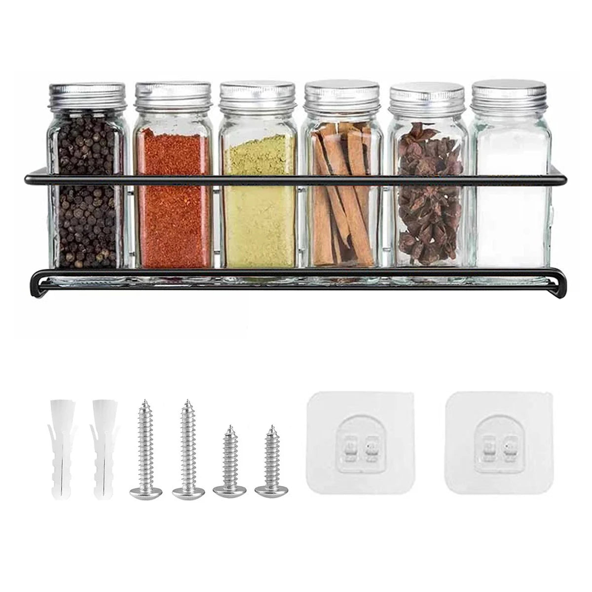 Organizer Metal Hanging Spice Racks Restaurant Wall-Mounted