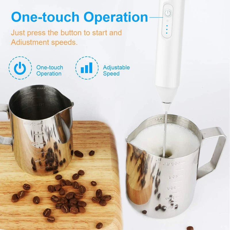 Electric Coffee Milk Foaming Mixer Coffee Creamer Whisk
