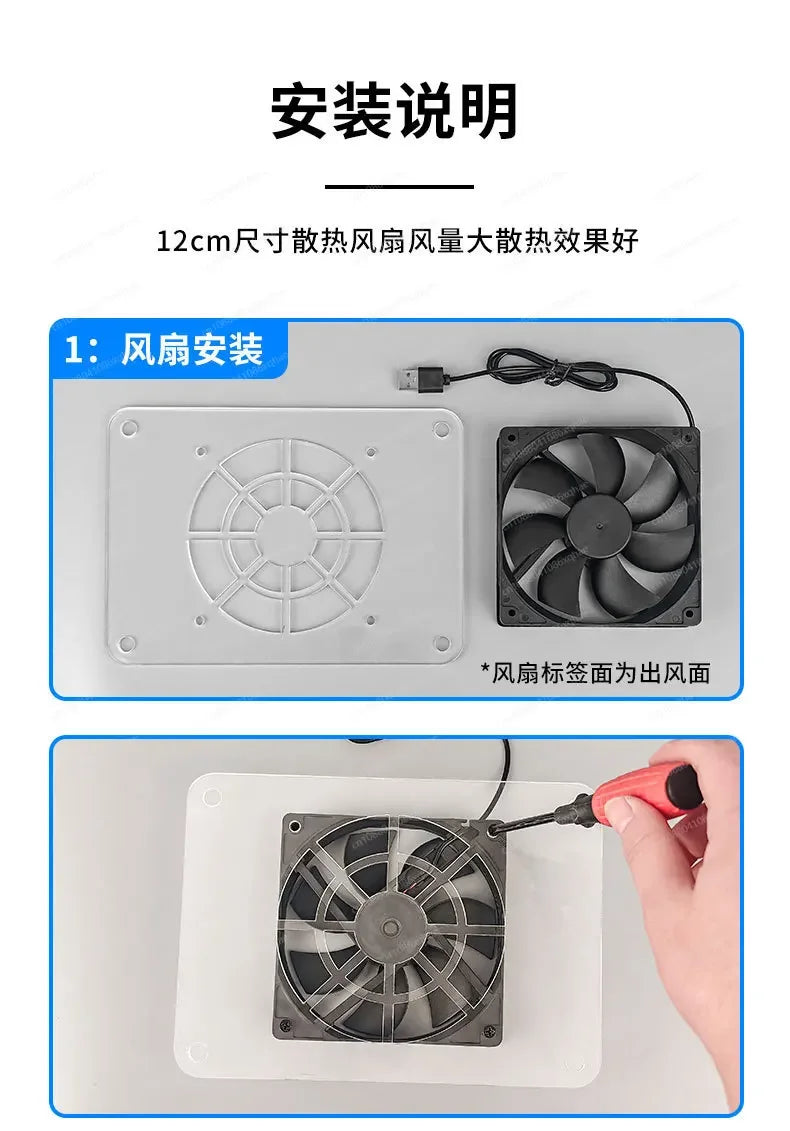 Mesh Design Cooling Rack 12cm Usb Fan -