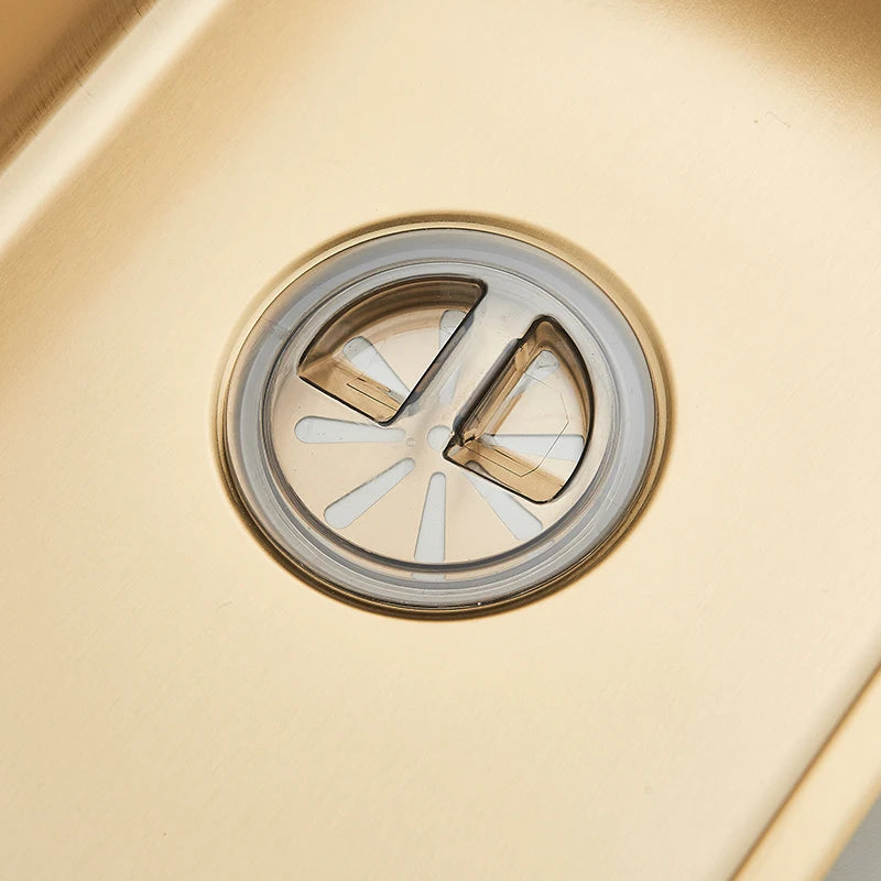 Golden Stainless Steel Sink Smart Digital Display Integrated