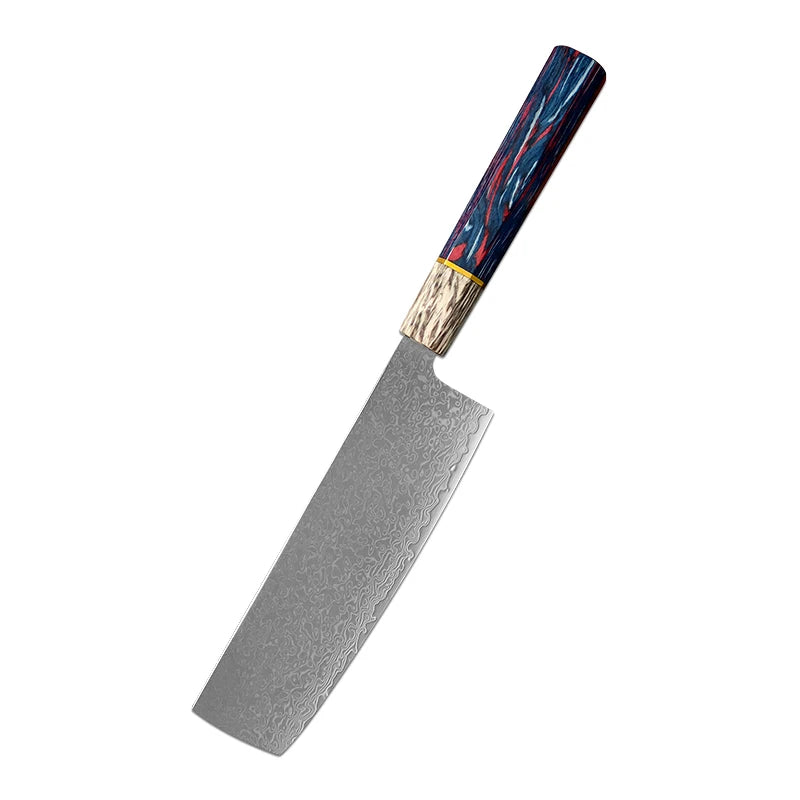 Damascus Knives Meat Cleaver Wooden Handle Chef Slicng