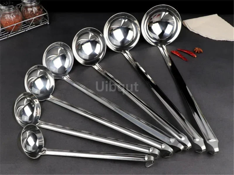 Stainless Steel Long Handle Ladle Serving Spoon Big
