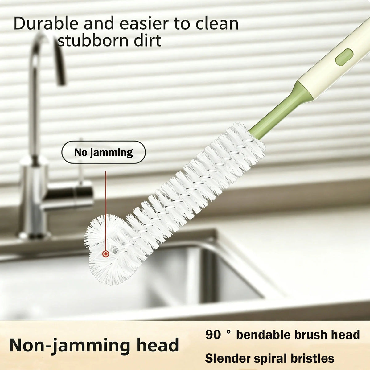 1/2pc Milk Bottle Brush Cup Scrubber Glass Cleaner