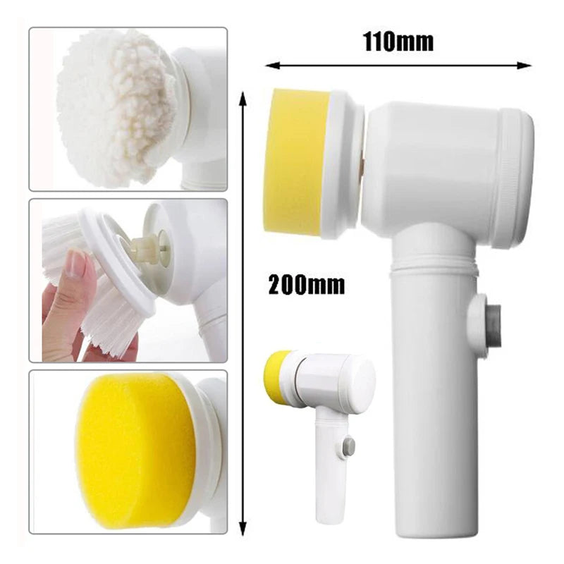 Multi-Purpose Bathroom Scrubber Handheld Electric Cleaning Brush