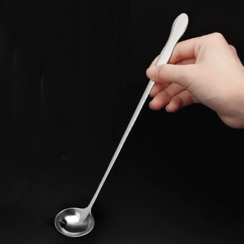 2pcs Stainless Steel Long Handle Pickle Fork Spoon