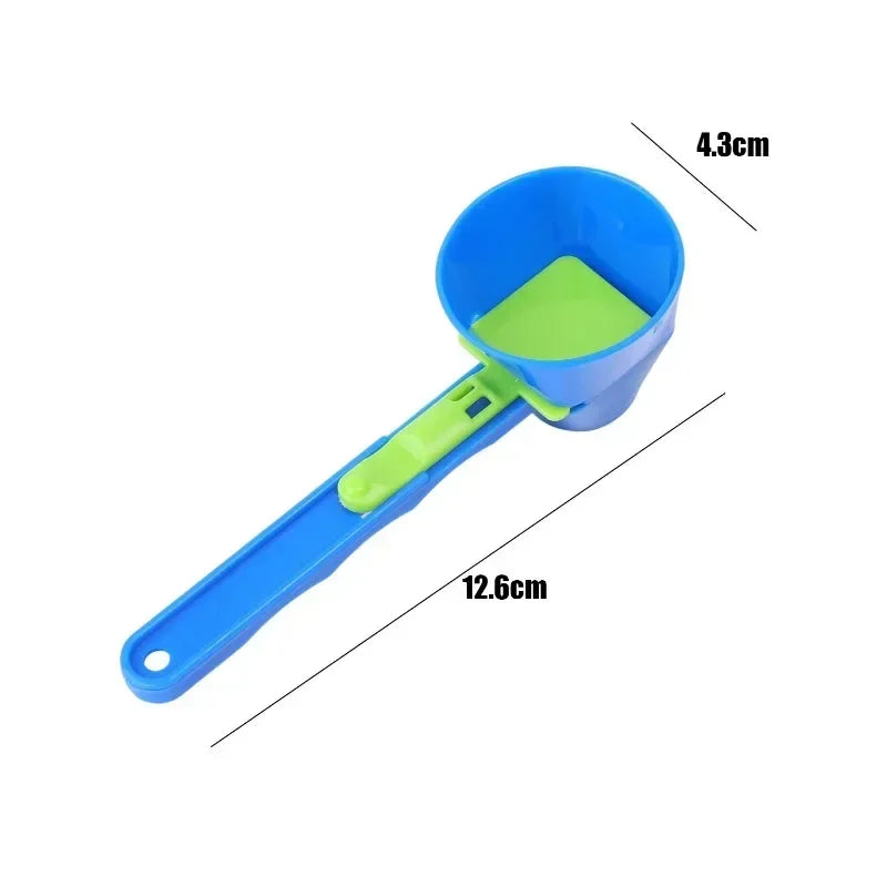 4/1pcs Creative Protein Powder Sliding Spoon Funnel Spoons