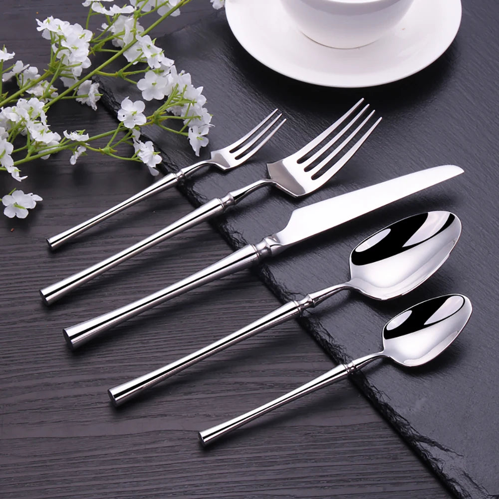 Pieces Knife Fork Spoon Gold Cutlery Complete Stainless